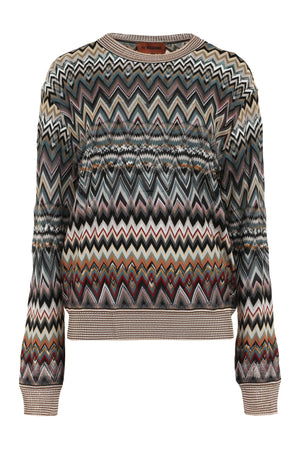 Chevron motif sweater-0